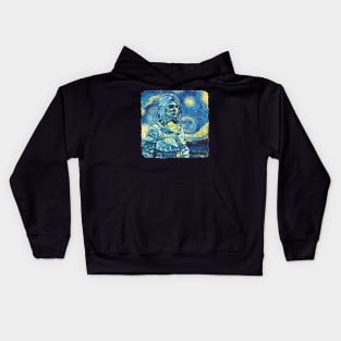 The Lady of space and Time Van Gogh Style Kids Hoodie